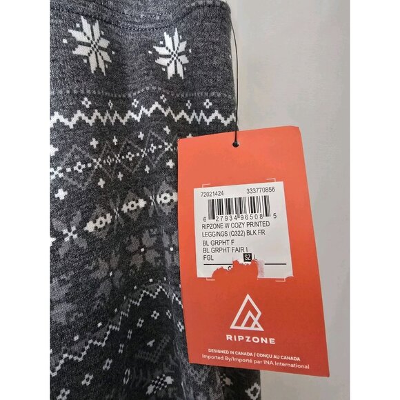 Ripzone Womens Cozy Fleece Lined Printed Leggings Size Large- New With Tags - Picture 8 of 9